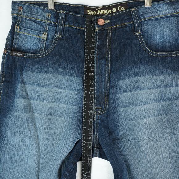 Vintage 5ive Jungle & Co Shorts Mens 36x14.5 Y2K Baggy Jorts Skater Grunge Rap - Picture 9 of 10